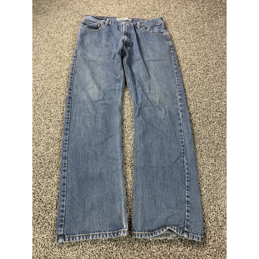 Vintage Y2K Levi's 505 Regular Fit Straight Jeans Men's Size 36X32 Blue